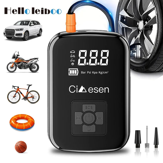 Portable Wireless Air Pump – 150PSI Electric Tire Inflator for Cars, Bikes, Motorcycles – Fast US Shipping